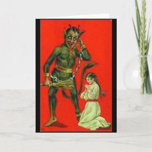 Cartão De Festividades Aqui Vem O Krampus 1