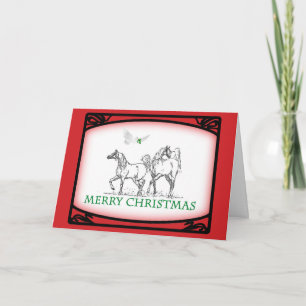 Cartão De Festividades Arabian Horse Christmas Card