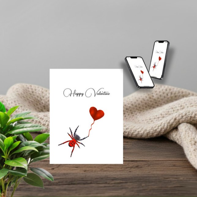 Cartão De Festividades Aranha com balão (Criador carregado)