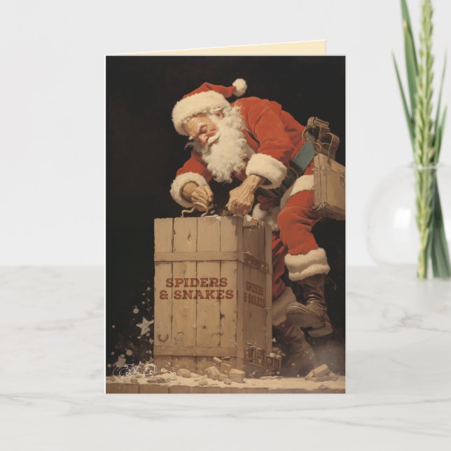 Cartão De Festividades Aranhas e Cobras! (Frente)