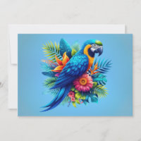 Arara tropical azul-colorida
