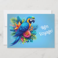 Arara tropical azul-colorida