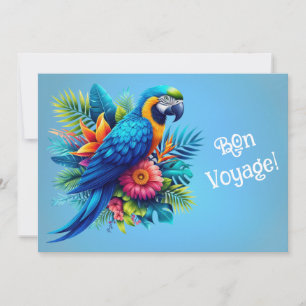 Cartão De Festividades Arara tropical azul-colorida