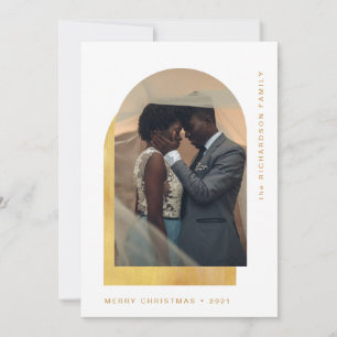 Cartão De Festividades Arca de Natal Simples Foto em Dois Modernos