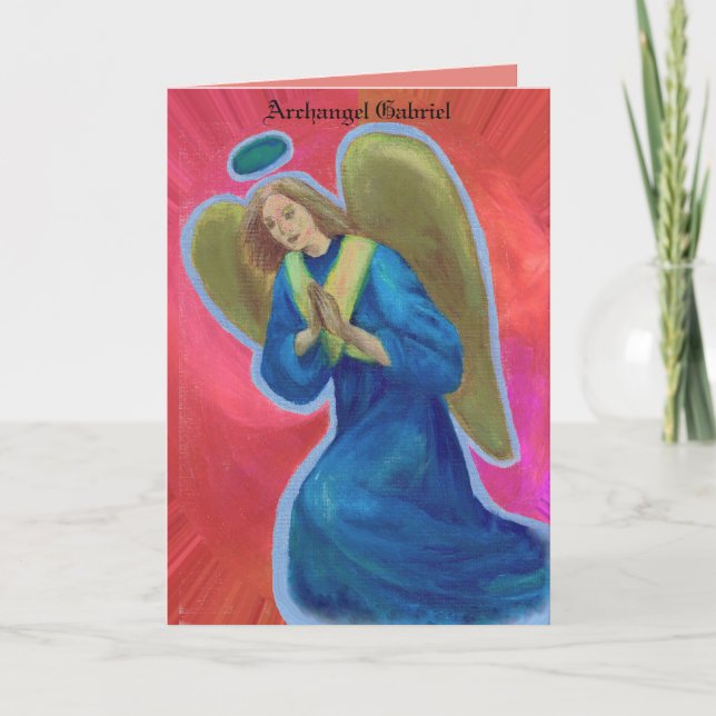 Cartão De Festividades Archangel Gabriel Greeting Card (Frente)