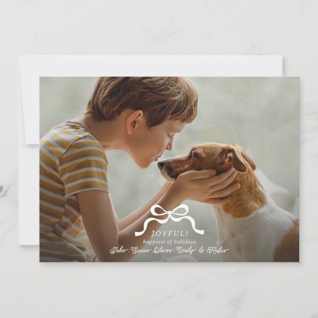 Cartão De Festividades arco clássico de natal branco (Frente)