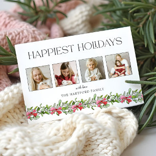 Cartão De Festividades Arco Coquette Mistletoe Happiest Holidays 4 Foto