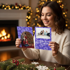 Cartão De Festividades Arco de Feliz Férias com Foto de Duas Pessoas em F