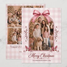Arco de Fita Burgundy Multi Foto Natal