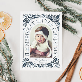 Cartão De Festividades Arco de Foto de Natal Mais Alegre da Marinha Berry