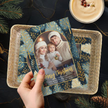 Arco de Foto de Natal Personalizado Floresta Moder