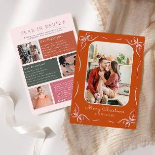 Cartão De Festividades Arco de Laranja Enferrujado Foto da Família de Rev