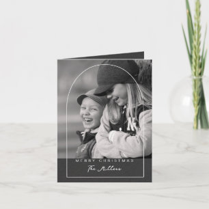 Cartão De Festividades Arco de Natal Alegre Foto de Feriado com Letra Mod