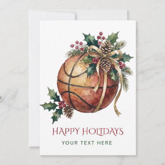 Cartão De Festividades Arco de Natal de Basquetebol Natal
