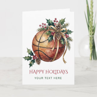 Cartão De Festividades Arco de Natal de Basquetebol Natal