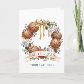 Cartão De Festividades Arco de Natal de Basquetebol Natal