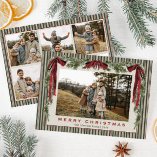 Cartão De Festividades Arco de Natal de Veludo Funky Boho Vermelho 6 Foto
