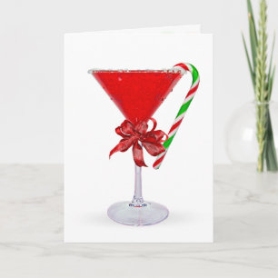 Cartão De Festividades Arco de Natal em Coquetel Martini