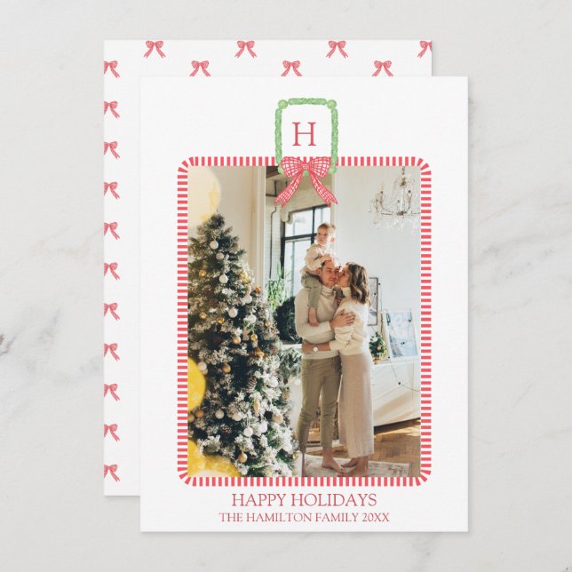 Cartão De Festividades Arco de Natal Foto do Avô do Milênio (Frente/Verso)