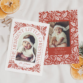 Cartão De Festividades Arco de Natal Mais Alegre com Frutas Vermelhas par