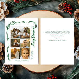 Cartão De Festividades Arco Feliz Natal Família 6 Fotos