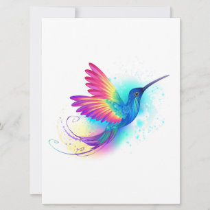 Cartão De Festividades Arco-Íris Exótico Hummingbird