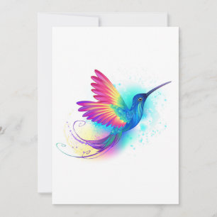 Cartão De Festividades Arco-Íris Exótico Hummingbird