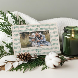 Cartão De Festividades Arco Mínimo Fa La Sheet Música Foto de Natal