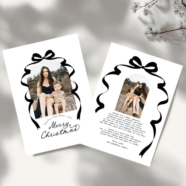 Cartão De Festividades Arco moderno Foto Feliz Arco de Natal (Criador carregado)