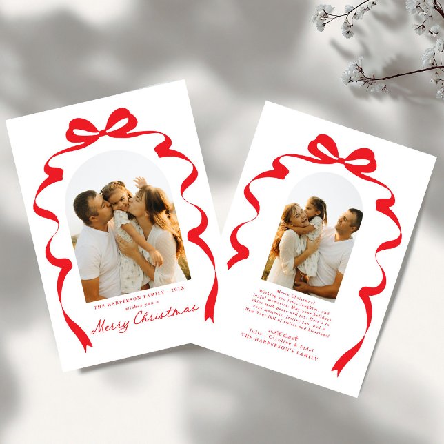 Cartão De Festividades Arco moderno Foto Feliz Arco de Natal (Criador carregado)