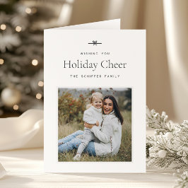 Cartão De Festividades Arco moderno | Simples Natal de Foto Mínimo