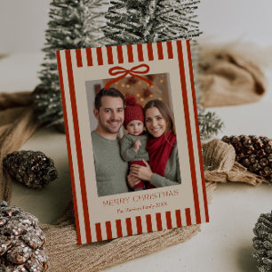 Cartão De Festividades Arco Red Stripes Personalizável