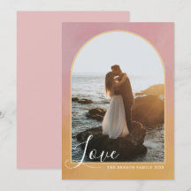 Arco Riscunho Amor Pintado Rosa Dourado Vertical