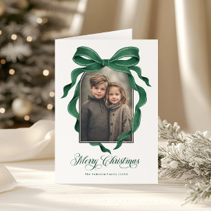 Cartão De Festividades Arco Verde Mal-humorado Foto Personalizada Natal F
