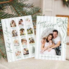 Cartão De Festividades Arco Verde Que Ano Revisão Colagem de Fotos Mensal