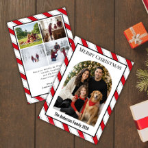 Arco Verde Vermelho de Natal 5 Foto Personalizada 