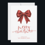 Cartão De Festividades Arco Vermelho com Largura 2026 Calendário Feliz Na<br><div class="desc">Red Faux Glitter Arco 2026 Calendar Feliz Natal. Disponível digitalmente e impresso. Feliz Natal está em um roteiro de na moda e personalize seu nome embaixo. Um calendário útil para 2026 está no verso.</div>