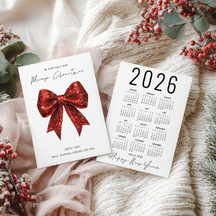 Cartão De Festividades Arco Vermelho com Largura 2026 Calendário Feliz Na