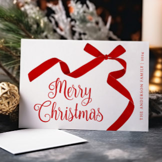 Cartão De Festividades Arco Vermelho da Tipografia Feliz de Natal