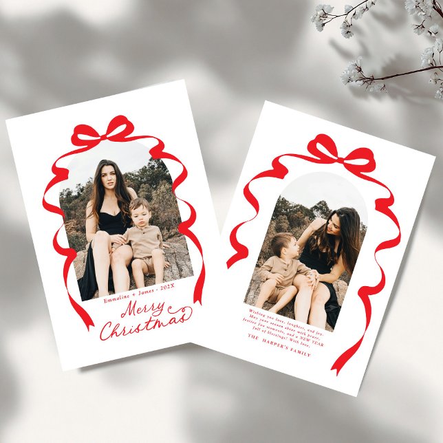 Cartão De Festividades Arco Vermelho Foto Feliz Arco de Natal (Criador carregado)