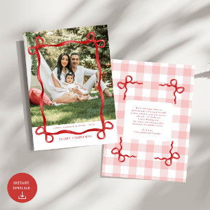 Cartão De Festividades Arco Vermelho Moderno Feliz Foto de Natal