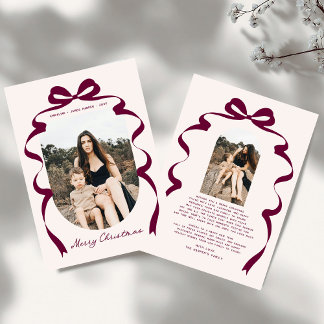 Cartão De Festividades Arco Vermelho Moderno Foto Feliz Arco de Natal