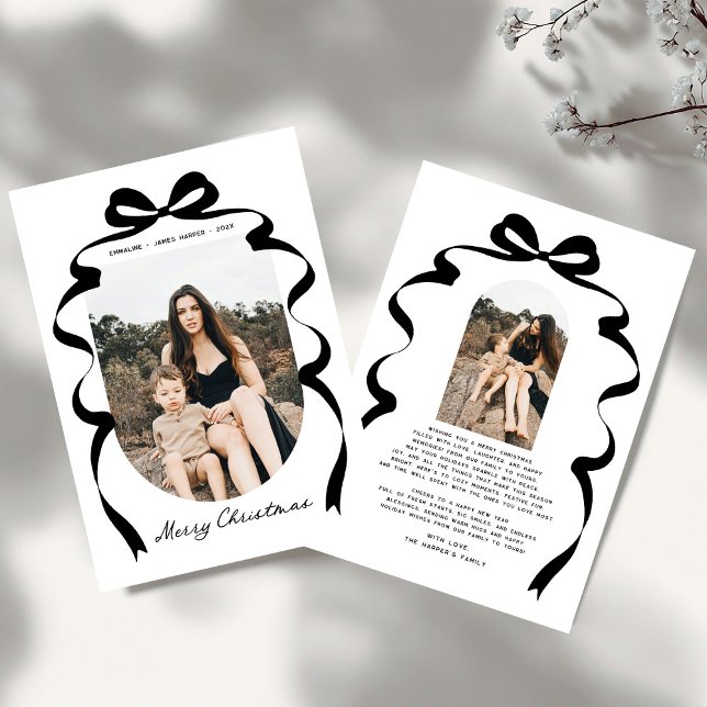 Cartão De Festividades Arco Vermelho Moderno Foto Feliz Arco de Natal (Criador carregado)