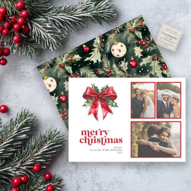 Cartão De Festividades Arco Vermelho Sagrado e Casado Holly Recém-Foto 3 (Criador carregado)