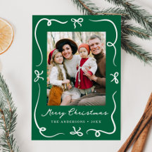 Arcos de mão branca Natal Verde 2 Foto