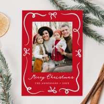 Arcos Desenhados À Mão Vermelho 2 Foto Natal