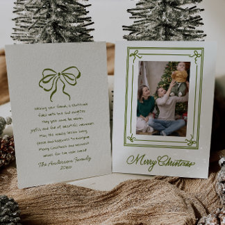 Cartão De Festividades Arcos Verdes Elegantes Foto com Moldura com Estilo