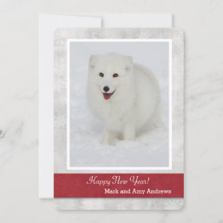 Cartão De Festividades Arctic Fox Happy New Year's Card
