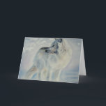 Cartão De Festividades "Arctic Wolf In Winter" Christmas Card<br><div class="desc">"Arctic Wolf In Winter" Christmas Card</div>