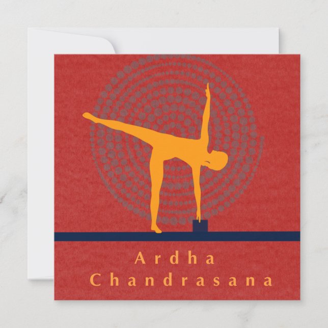 Cartão De Festividades Ardha Chandrasana Art Card (Frente)